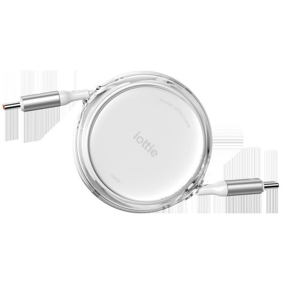 Set 2 Cabluri USB-C iOttie Retractabile, 100W Power Delivery, Alb (Cabluri Telefon, IOTACC610) by www.silkase.ro