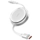 Set 2 Cabluri USB-C iOttie Retractabile, 100W Power Delivery, Alb (Cabluri Telefon, IOTACC610) by www.silkase.ro