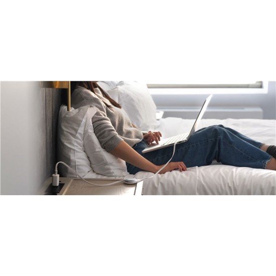 Set 2 Cabluri USB-C iOttie Retractabile, 100W Power Delivery, Alb (Cabluri Telefon, IOTACC610) by www.silkase.ro
