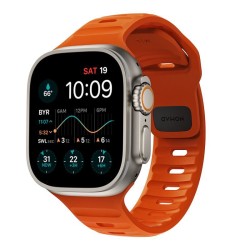 Curea rezistenta la apa NOMAD Sport Strap compatibila cu Apple Watch 4/5/6/7/8/SE/Ultra 42/44/45/49mm, M/L, Portocaliu