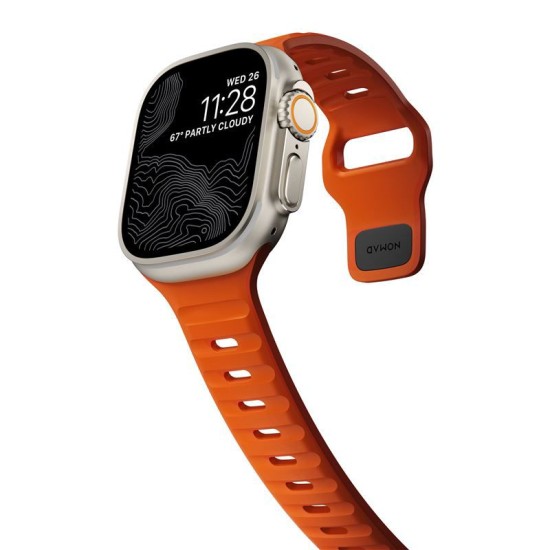Curea rezistenta la apa NOMAD Sport Strap compatibila cu Apple Watch 4/5/6/7/8/SE/Ultra 42/44/45/49mm, M/L, Portocaliu (Nomad, Ingredi) by www.silkase.ro Curea rezistenta la apa NOMAD Sport Strap compatibila cu Apple Watch 4/5/6/7/8/SE/Ultra 42/44/45/49mm, M/L, Portocaliu (Ingredi, NM00736685) by www.silkase.ro