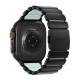 Curea Nomad Stratos Band pentru Apple Watch 45/46/49mm, Titan Negru și FKM, Icy Blue Glow (Ingredi, NM009896858) by www.silkase.ro