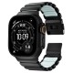 Curea Nomad Stratos Band pentru Apple Watch 45/46/49mm, Titan Negru și FKM, Icy Blue Glow (Ingredi, NM009896858) by www.silkase.ro