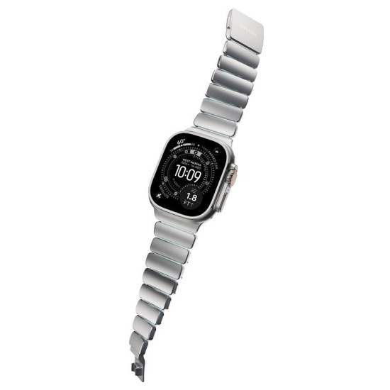 Curea Nomad Stratos Band, Titan Natural și FKM Icy Blue Glow, pentru Apple Watch 45/46/49mm Curea Nomad Stratos Band, Titan Natural și FKM Icy Blue Glow, pentru Apple Watch 45/46/49mm (Ingredi, NM009902858) by www.silkase.ro