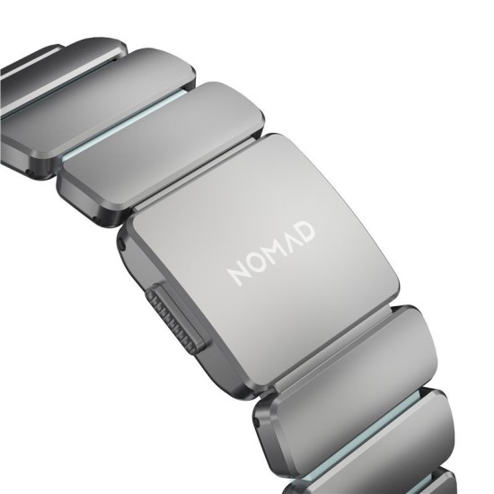 Curea Nomad Stratos Band, Titan Natural și FKM Icy Blue Glow, pentru Apple Watch 45/46/49mm Curea Nomad Stratos Band, Titan Natural și FKM Icy Blue Glow, pentru Apple Watch 45/46/49mm (Ingredi, NM009902858) by www.silkase.ro