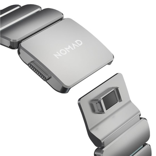 Curea Nomad Stratos Band, Titan Natural și FKM Icy Blue Glow, pentru Apple Watch 45/46/49mm Curea Nomad Stratos Band, Titan Natural și FKM Icy Blue Glow, pentru Apple Watch 45/46/49mm (Ingredi, NM009902858) by www.silkase.ro