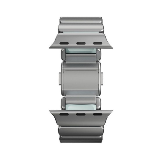 Curea Nomad Stratos Band, Titan Natural și FKM Icy Blue Glow, pentru Apple Watch 45/46/49mm Curea Nomad Stratos Band, Titan Natural și FKM Icy Blue Glow, pentru Apple Watch 45/46/49mm (Ingredi, NM009902858) by www.silkase.ro