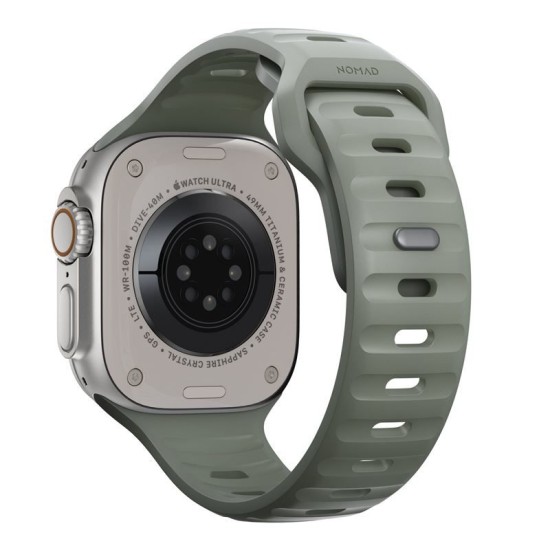 Curea rezistenta la apa NOMAD Sport Strap compatibila cu Apple Watch 4/5/6/7/8/9/SE/Ultra1/2 42/44/45/49mm, M/L, Coastal Rock (Ingredi, NM01112785) by www.silkase.ro