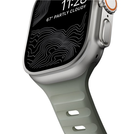 Curea rezistenta la apa NOMAD Sport Strap compatibila cu Apple Watch 4/5/6/7/8/9/SE/Ultra1/2 42/44/45/49mm, M/L, Coastal Rock (Ingredi, NM01112785) by www.silkase.ro