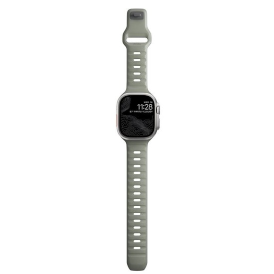 Curea rezistenta la apa NOMAD Sport Strap compatibila cu Apple Watch 4/5/6/7/8/9/SE/Ultra1/2 42/44/45/49mm, M/L, Coastal Rock (Ingredi, NM01112785) by www.silkase.ro