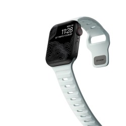 Curea rezistenta la apa NOMAD Sport Strap compatibila cu Apple Watch 4/5/6/7/8/9/SE 38/40/41mm Ice Blue Glow Curea rezistenta la apa NOMAD Sport Strap compatibila cu Apple Watch 4/5/6/7/8/9/SE 38/40/41mm Ice Blue Glow