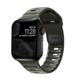Curea rezistenta la apa NOMAD Sport Strap compatibila cu Apple Watch 4/5/6/7/8/SE/Ultra 42/44/45/49mm, M/L, Verde