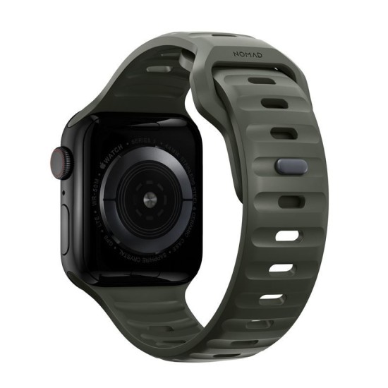 Curea rezistenta la apa NOMAD Sport Strap compatibila cu Apple Watch 4/5/6/7/8/SE/Ultra 42/44/45/49mm, M/L, Verde (Nomad, Ingredi) by www.silkase.ro Curea rezistenta la apa NOMAD Sport Strap compatibila cu Apple Watch 4/5/6/7/8/SE/Ultra 42/44/45/49mm, M/L, Verde (Ingredi, NM01132585) by www.silkase.ro
