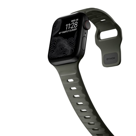 Curea rezistenta la apa NOMAD Sport Strap compatibila cu Apple Watch 4/5/6/7/8/SE/Ultra 42/44/45/49mm, M/L, Verde (Nomad, Ingredi) by www.silkase.ro Curea rezistenta la apa NOMAD Sport Strap compatibila cu Apple Watch 4/5/6/7/8/SE/Ultra 42/44/45/49mm, M/L, Verde (Ingredi, NM01132585) by www.silkase.ro