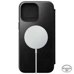 Husa din piele naturala NOMAD Leather Folio MagSafe compatibila cu iPhone 14 Pro Max Black