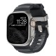 Curea cauciuc NOMAD Rocky Point compatibila cu Apple Watch 4/5/6/7/8/9/10/SE/Ultra1/2 42/44/45/46/49mm Storm/Silver (Ingredi, NM013596858) by www.silkase.ro