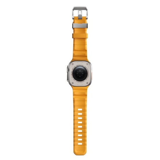 Curea rezistenta la apa NOMAD Rocky Point Band compatibila cu Apple Watch 4/5/6/7/8/9/10/SE/Ultra 42/44/45/46/49mm, M/L, Galben (Ingredi, NM013602858) by www.silkase.ro