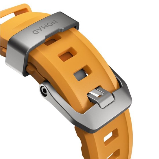 Curea rezistenta la apa NOMAD Rocky Point Band compatibila cu Apple Watch 4/5/6/7/8/9/10/SE/Ultra 42/44/45/46/49mm, M/L, Galben (Ingredi, NM013602858) by www.silkase.ro
