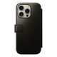 Husa din piele naturala NOMAD Leather Folio MagSafe compatibila cu iPhone 16 Pro Green Chrome (iPhone 15 Pro, NM01385585) by www.silkase.ro