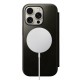 Husa din piele naturala NOMAD Leather Folio MagSafe compatibila cu iPhone 16 Pro Green Chrome (iPhone 15 Pro, NM01385585) by www.silkase.ro