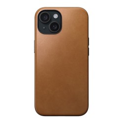 Husa din piele naturala NOMAD Modern Leather MagSafe compatibila cu iPhone 15 Tan