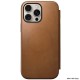 Husa din piele naturala NOMAD Leather Folio MagSafe compatibila cu iPhone 16 Pro Max Tan (iPhone 16 Pro Max, NM01673385) by www.silkase.ro