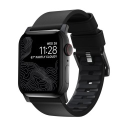 NOMAD Curea Piele Active Rezistentă la Apă Apple Watch 49/46/45/44/42mm (Ultra 3-1/Seria 11-1/SE), Black/Black