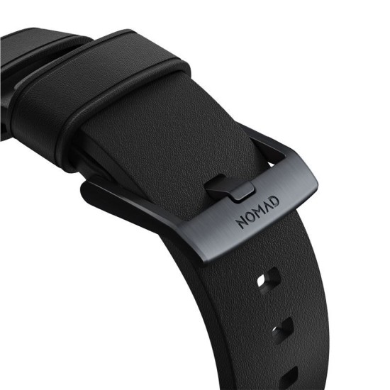 NOMAD Curea Piele Active Rezistentă la Apă Apple Watch 49/46/45/44/42mm (Ultra 3-1/Seria 11-1/SE), Black/Black (Ingredi, NM1A41BNW0) by www.silkase.ro
