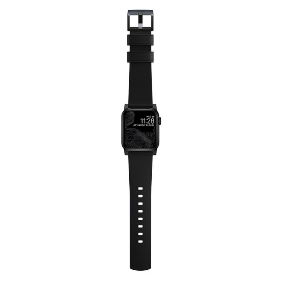 NOMAD Curea Piele Active Rezistentă la Apă Apple Watch 49/46/45/44/42mm (Ultra 3-1/Seria 11-1/SE), Black/Black (Ingredi, NM1A41BNW0) by www.silkase.ro