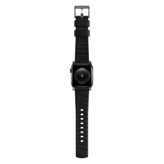 Curea din piele rezistenta la apa NOMAD Active Pro compatibila cu Apple Watch 4/5/6/7/8/SE/Ultra 42/44/45/49mm Black/Silver (Nomad, Ingredi) by www.silkase.ro Curea din piele rezistenta la apa NOMAD Active Pro compatibila cu Apple Watch 4/5/6/7/8/SE/Ultra 42/44/45/49mm Black/Silver (Ingredi, NM1A41SNW0) by www.silkase.ro