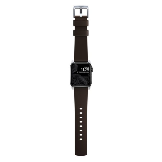 Curea din piele rezistenta la apa NOMAD Active Pro compatibila cu Apple Watch 4/5/6/7/8/SE/Ultra 42/44/45/49mm Brown/Silver (Nomad, Ingredi) by www.silkase.ro Curea din piele rezistenta la apa NOMAD Active Pro compatibila cu Apple Watch 4/5/6/7/8/SE/Ultra 42/44/45/49mm Brown/Silver (Ingredi, NM1A4mSNW0) by www.silkase.ro