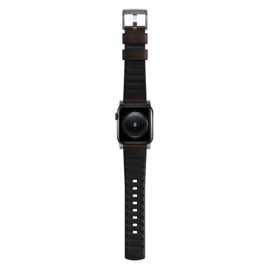 Curea din piele rezistenta la apa NOMAD Active Pro compatibila cu Apple Watch 4/5/6/7/8/SE/Ultra 42/44/45/49mm Brown/Silver (Nomad, Ingredi) by www.silkase.ro Curea din piele rezistenta la apa NOMAD Active Pro compatibila cu Apple Watch 4/5/6/7/8/SE/Ultra 42/44/45/49mm Brown/Silver (Ingredi, NM1A4mSNW0) by www.silkase.ro