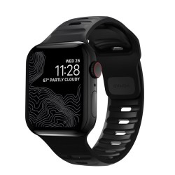Curea rezistenta la apa NOMAD Sport Strap compatibila cu Apple Watch 4/5/6/7/8/SE/Ultra 42/44/45/49mm, M/L, Negru
