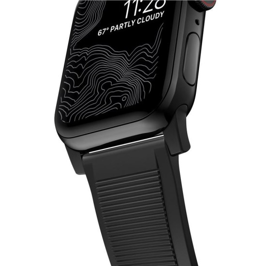 Curea Smartwatch, Nomad, Pentru Apple Watch 44/42 mm, Negru (Ingredi, NM1A41BN00) by www.silkase.ro