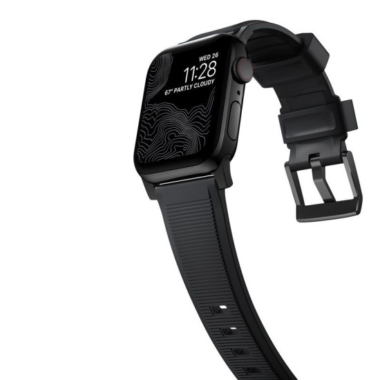 Curea Smartwatch, Nomad, Pentru Apple Watch 44/42 mm, Negru (Ingredi, NM1A41BN00) by www.silkase.ro