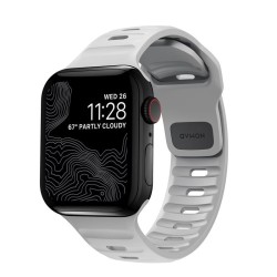 Curea rezistenta la apa NOMAD Sport Strap compatibila cu Apple Watch 4/5/6/7/8/SE/Ultra 42/44/45/49mm, M/L, Gri