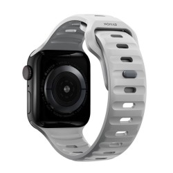 Curea rezistenta la apa NOMAD Sport Strap compatibila cu Apple Watch 4/5/6/7/8/SE/Ultra 42/44/45/49mm, M/L, Gri