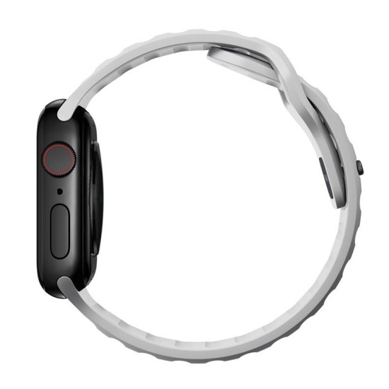 Curea rezistenta la apa NOMAD Sport Strap compatibila cu Apple Watch 4/5/6/7/8/SE/Ultra 42/44/45/49mm, M/L, Gri (Ingredi, NM01958185) by www.silkase.ro