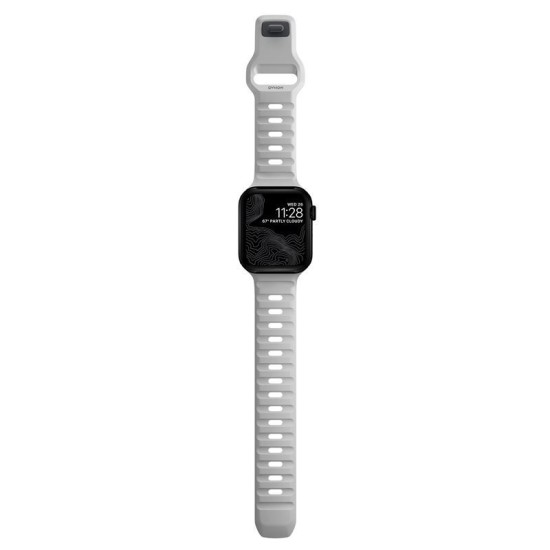 Curea rezistenta la apa NOMAD Sport Strap compatibila cu Apple Watch 4/5/6/7/8/SE/Ultra 42/44/45/49mm, M/L, Gri (Ingredi, NM01958185) by www.silkase.ro