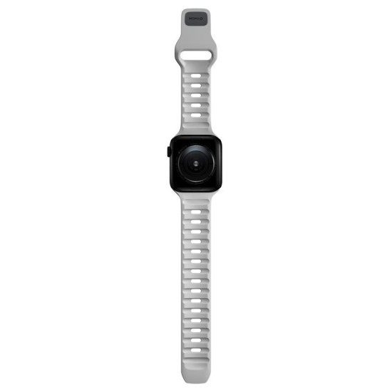 Curea rezistenta la apa NOMAD Sport Strap compatibila cu Apple Watch 4/5/6/7/8/SE/Ultra 42/44/45/49mm, M/L, Gri (Ingredi, NM01958185) by www.silkase.ro