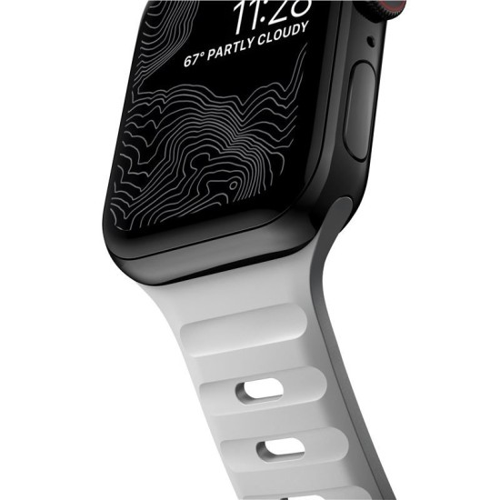 NOMAD Curea Sport Strap Rezistentă la Apă Apple Watch 42/41/40/38mm (Seria 11-1/SE), Grey (Ingredi, NM01959885) by www.silkase.ro