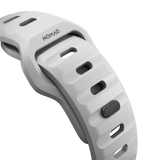 NOMAD Curea Sport Strap Rezistentă la Apă Apple Watch 42/41/40/38mm (Seria 11-1/SE), Grey (Ingredi, NM01959885) by www.silkase.ro