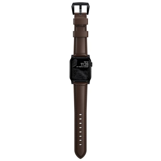 Curea din piele naturala NOMAD Traditional Band compatibila cu Apple Watch 4/5/6/7/8/SE/Ultra 42/44/45/49mm Brown/Black (Nomad, Ingredi) by www.silkase.ro Curea din piele naturala NOMAD Traditional Band compatibila cu Apple Watch 4/5/6/7/8/SE/Ultra 42/44/45/49mm Brown/Black (Ingredi, NM1A4RBT00) by www.silkase.ro