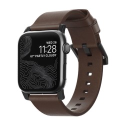 Curea smartwatch, Nomad, Horween Modern, Pentru Apple Watch 1/2/3/4, 44/42 mm, Maro