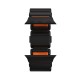 Curea Nomad Stratos Band, Black Titanium & Ultra Orange FKM, pentru Apple Watch 45/46/49mm (Ingredi, NM011116858) by www.silkase.ro