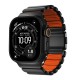 Curea Nomad Stratos Band, Black Titanium & Ultra Orange FKM, pentru Apple Watch 45/46/49mm (Ingredi, NM011116858) by www.silkase.ro