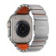 Curea Nomad Stratos pentru Apple Watch 45/46/49mm, Natural Titanium & Ultra Orange FKM Curea Nomad Stratos pentru Apple Watch 45/46/49mm, Natural Titanium & Ultra Orange FKM (Ingredi, NM011123858) by www.silkase.ro