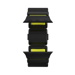 Curea Nomad Stratos Band, Black Titanium Volt FKM, Apple Watch 45/46/49mm