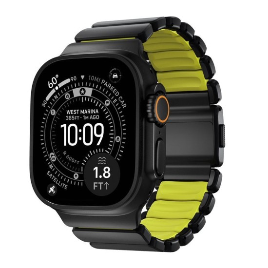 Curea Nomad Stratos Band, Black Titanium Volt FKM, Apple Watch 45/46/49mm (Ingredi, NM011130858) by www.silkase.ro