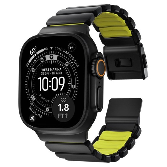 Curea Nomad Stratos Band, Black Titanium Volt FKM, Apple Watch 45/46/49mm (Ingredi, NM011130858) by www.silkase.ro